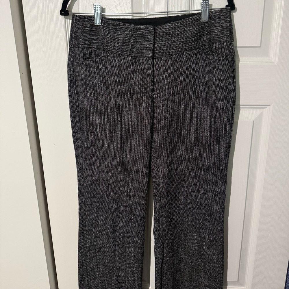 Express Gray Herringbone Dress Pants